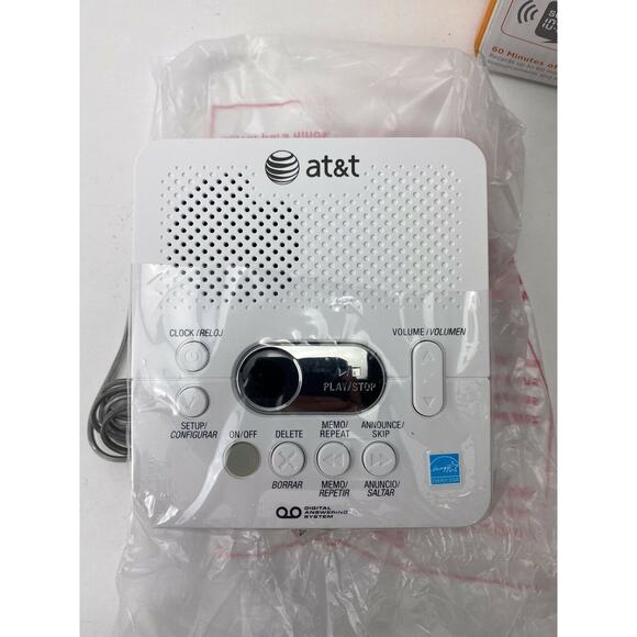 AT&T 1740 Digital Answering Machine System 60 Minutes Remote Access Telephone - Picture 5 of 5